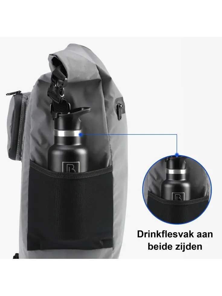 3-in-1 rolltop fietstassen 40-52L