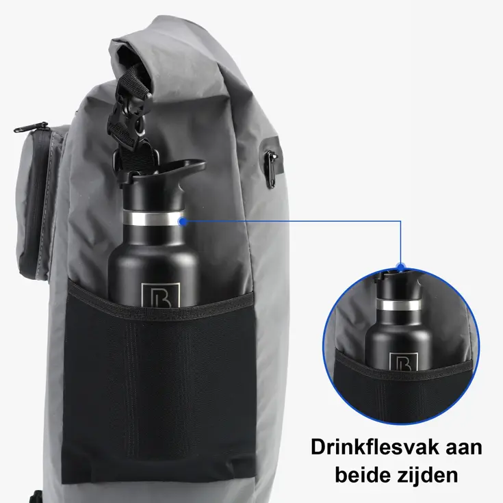 3-in-1 rolltop fietstassen 40-52L