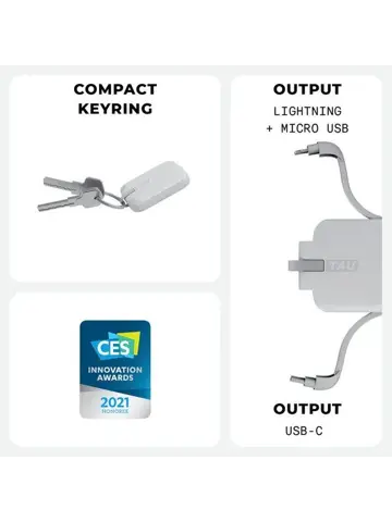 Rolling Square - TAU Mini Powerbank - Wit