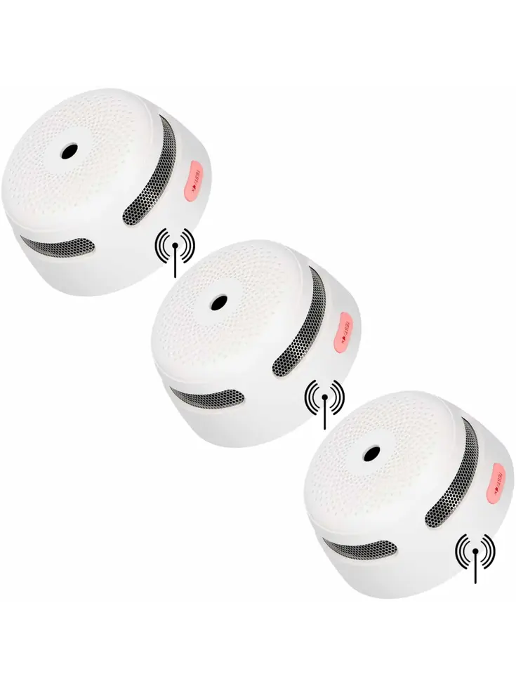 XS01-W Draadloos koppelbare rookmelder 3-pack