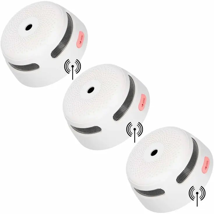 XS01-W Draadloos koppelbare rookmelder 3-pack