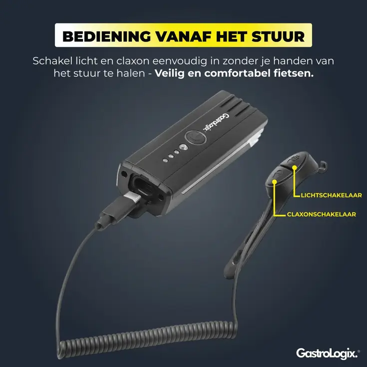 Fietsverlichting met Claxon & Afstandsbediening