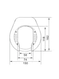 ART 2 Ringslot met ketting 120 cm