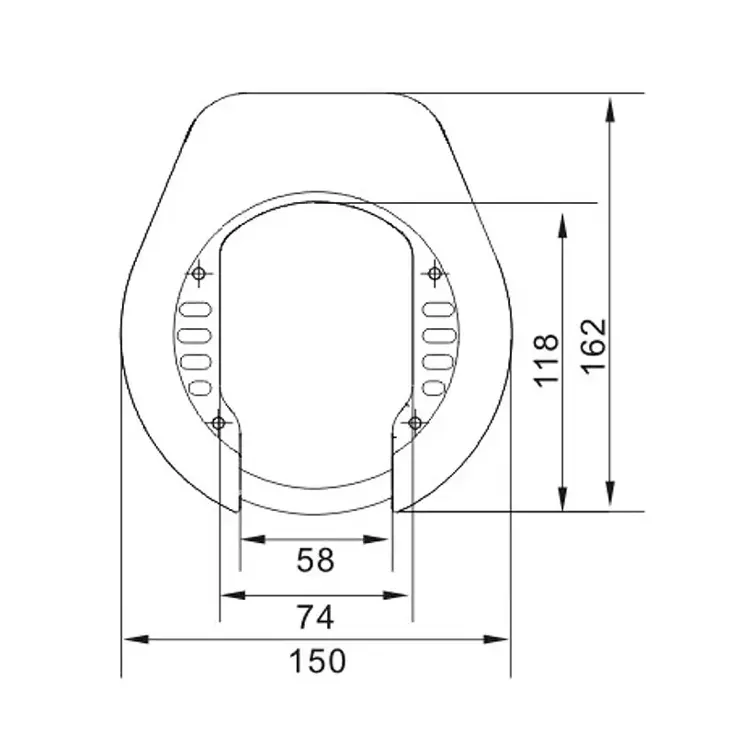 ART 2 Ringslot met ketting 120 cm