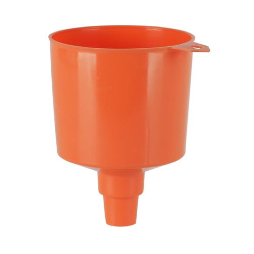 Oranje kunststof trechter voor olieblik Ø 120mm