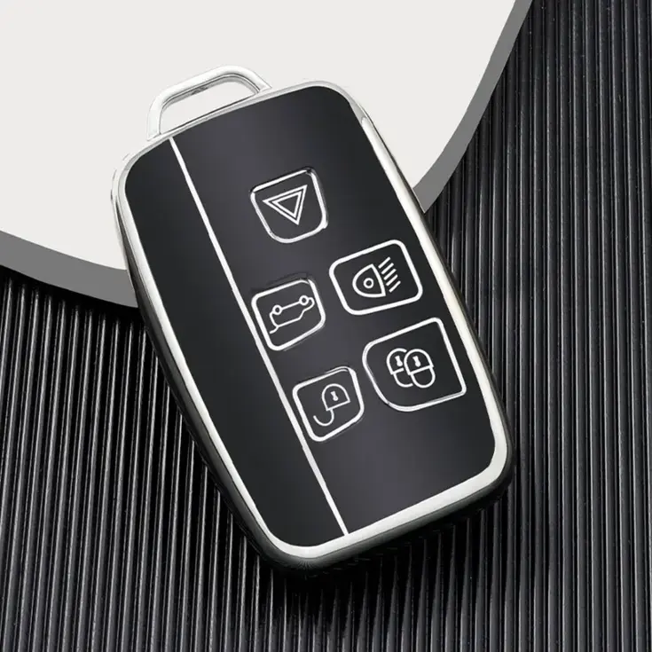 TPU Sleutelhoesje voor Jaguar zwart,zilver A5