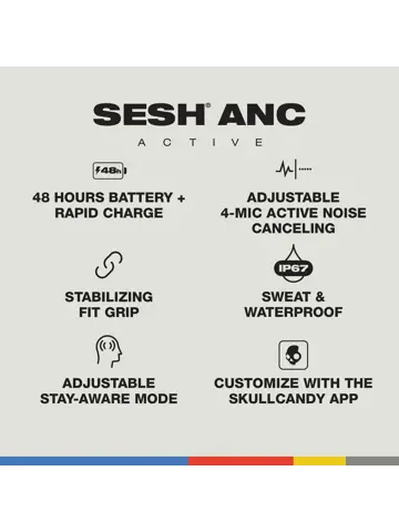 Skullcandy Sesh ANC – Draadloze Oortjes