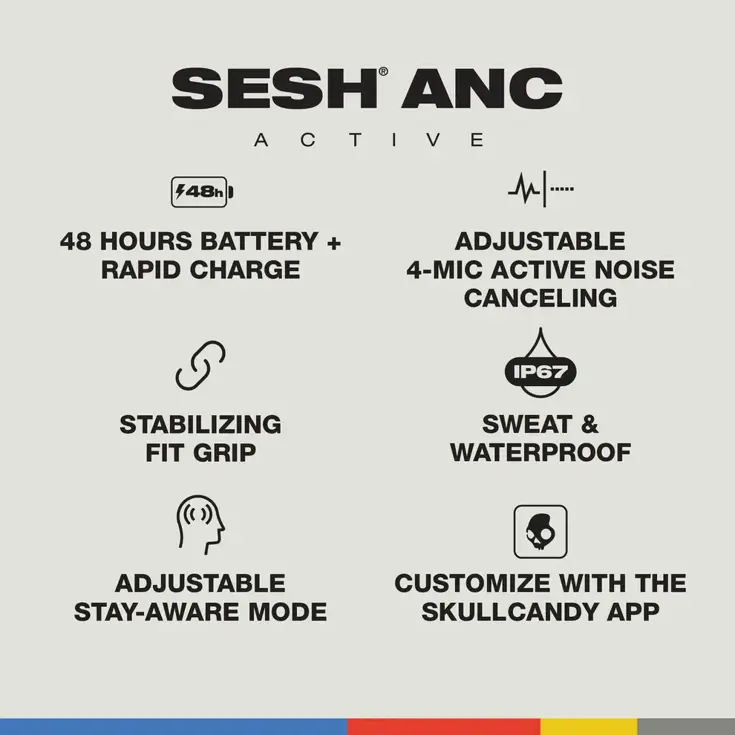 Skullcandy Sesh ANC – Draadloze Oortjes