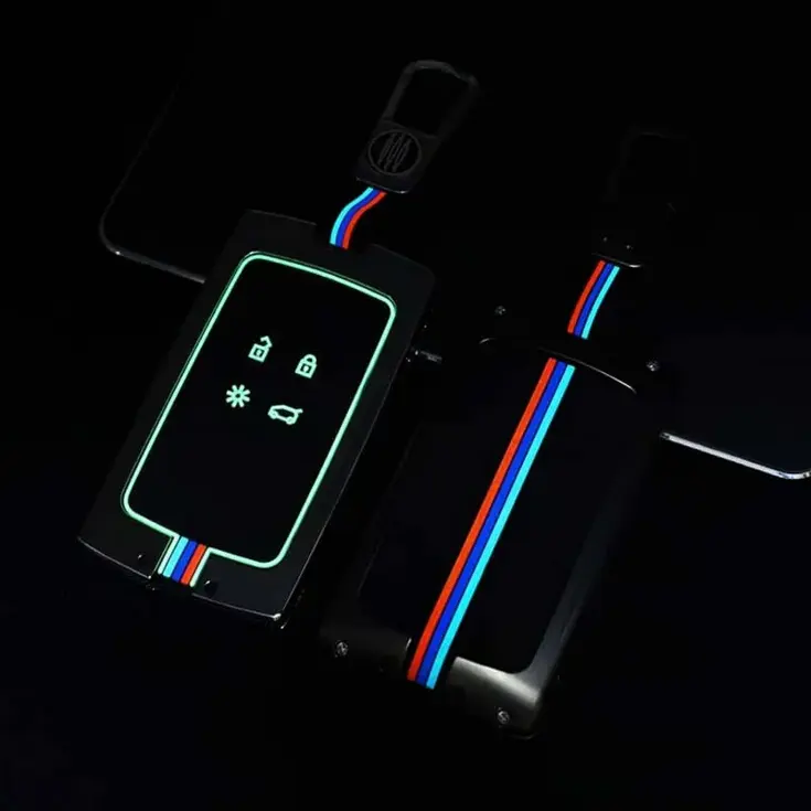 Metalen Sleutelhoesje voor Renault - Dacia grijs A