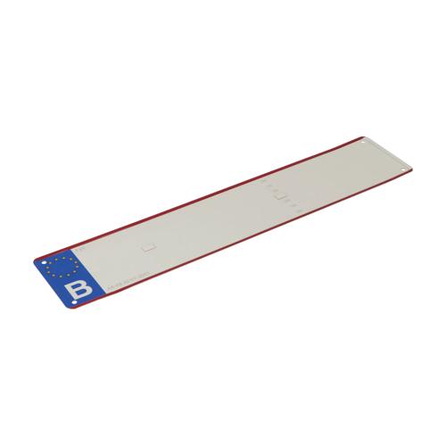 Langwerpige blanco Belgische kentekenplaat 52x11cm