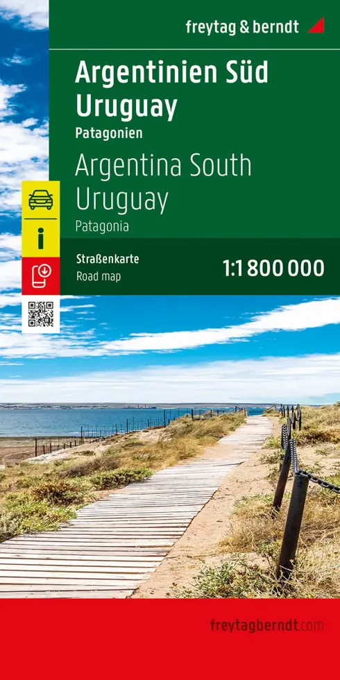 Wegenkaart Argentinië Zuid - Uruguay