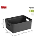 Sigma home - Opbergbox - 24L - 4-delig