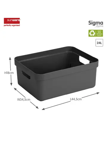 Sigma home - Opbergbox - 24L - 4-delig