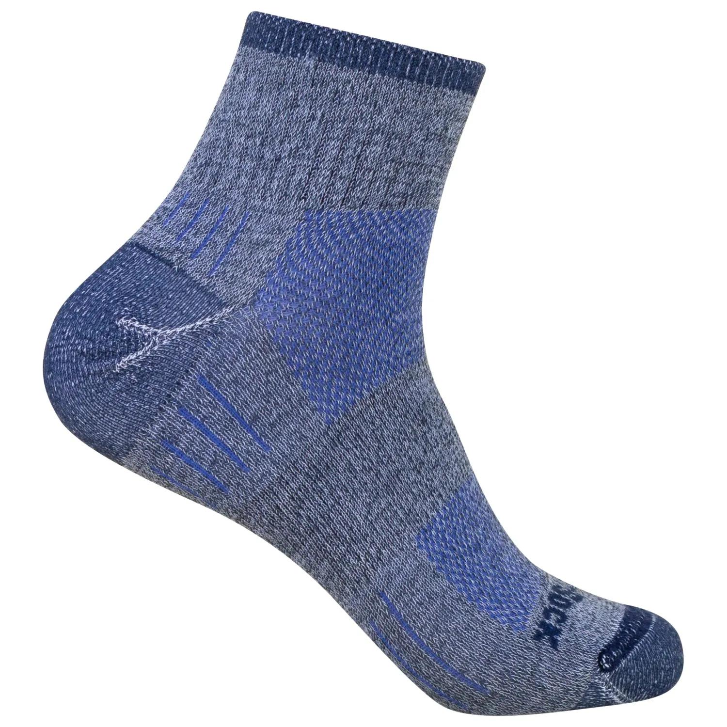 Wrightsock  Escape Quarter  sokken  Blauw-Grijs