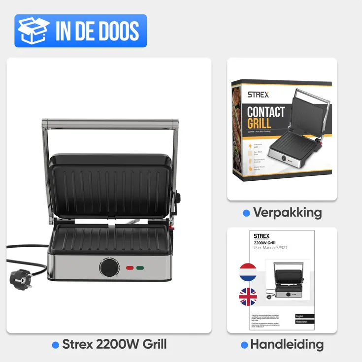 Contact Grill XL - Tosti Apparaat 2200W