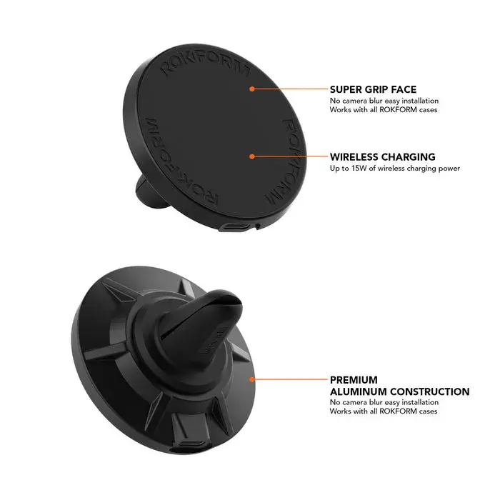 Rokform draadloze autolader ventilatie