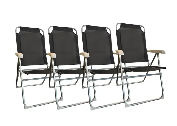 Campingstoelen 4x - Verstelbaar - Hem