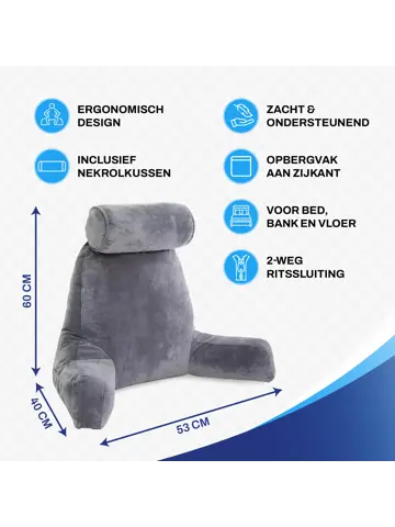 Ergonomisch Leeskussen voor in Bed of op de Bank