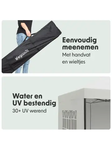 Partytent met Zijwanden – 3x3 m – Wit