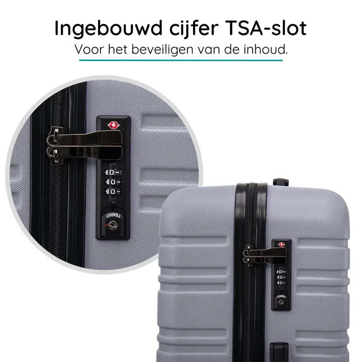 Kofferset 4 delige ABS 29 39 74 en 95L TSA-slot