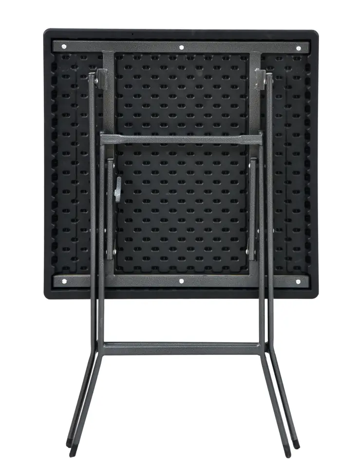 Bistrotafel 62x62cm - zwart - houtlook