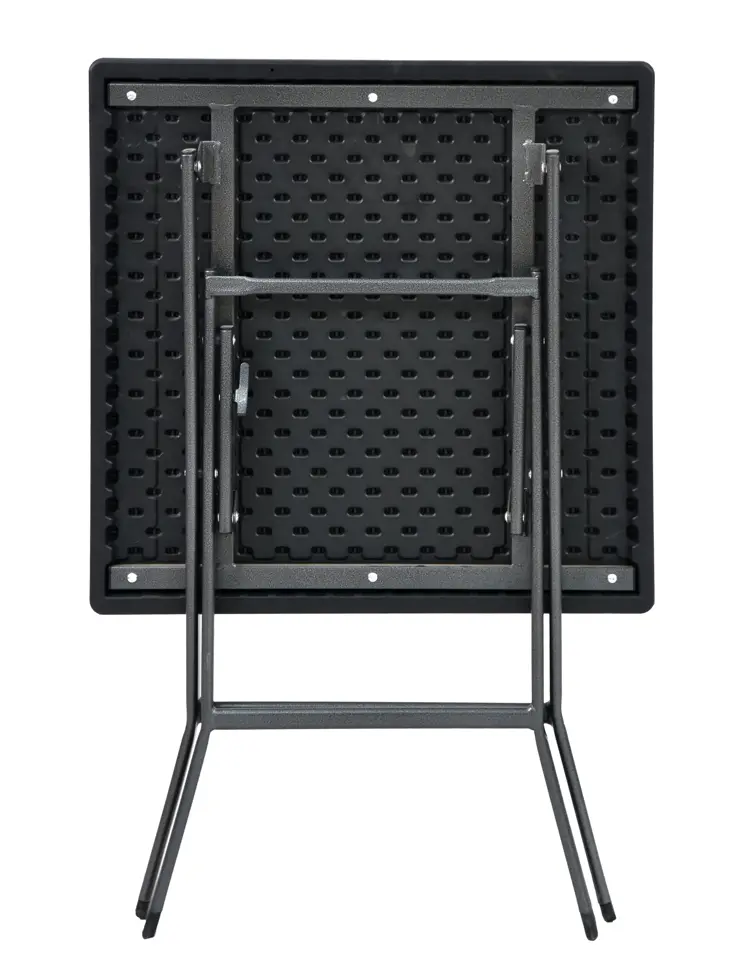 Bistrotafel 62x62cm - zwart - houtlook