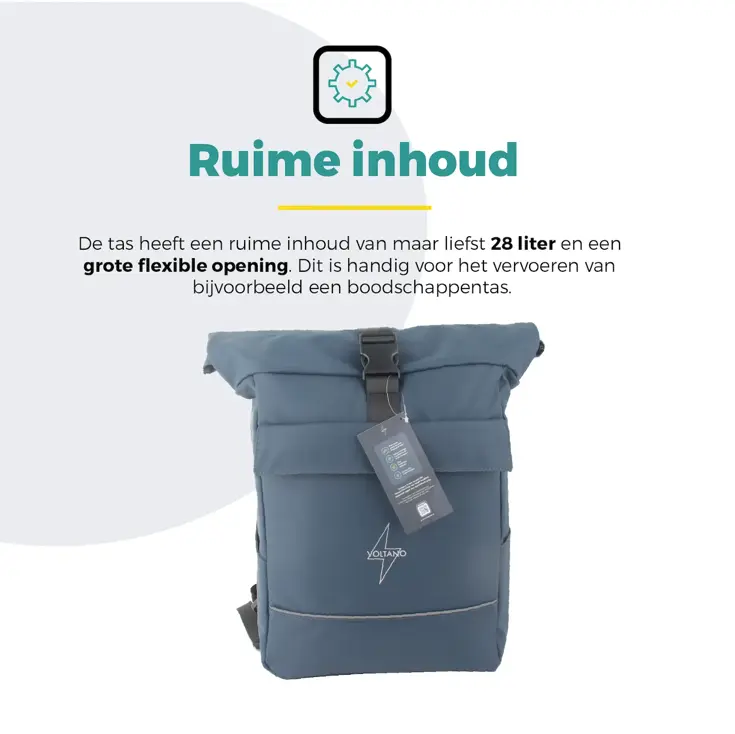 Voltano Luxe E-bike Rolltop Fietstas
