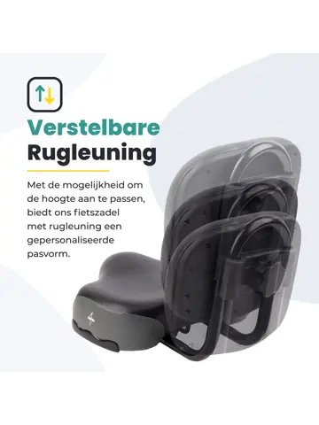 Voltano Fietszadel met Rugleuning