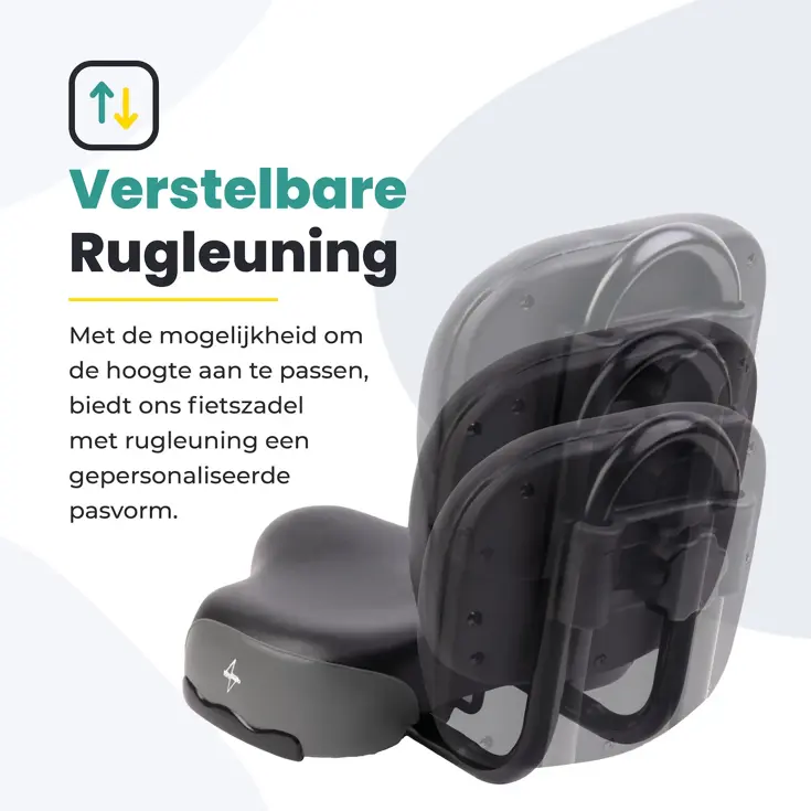 Voltano Fietszadel met Rugleuning