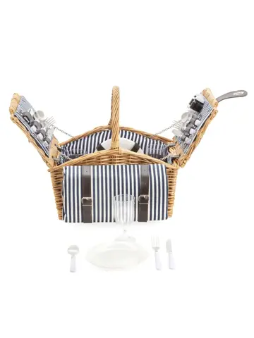 Picknickmand 24-delig met kleed 4-persoons