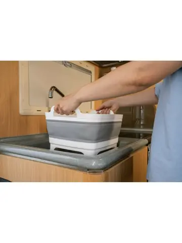 Opvouwbare afwasbak met zeefplug - 12 liter