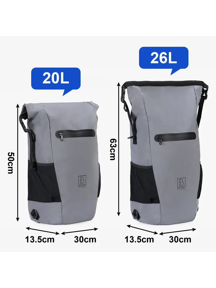 3-in-1 rolltop fietstassen 40-52L