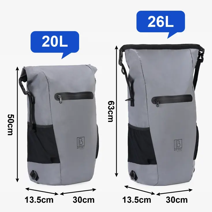3-in-1 rolltop fietstassen 40-52L