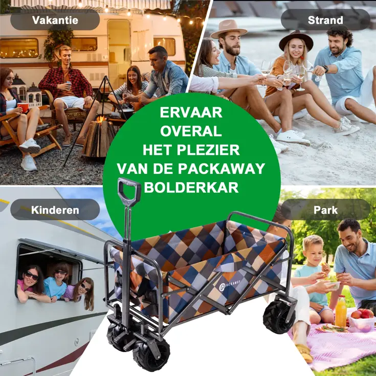 Packaway Opvouwbare Bolderkar 80KG – Blok