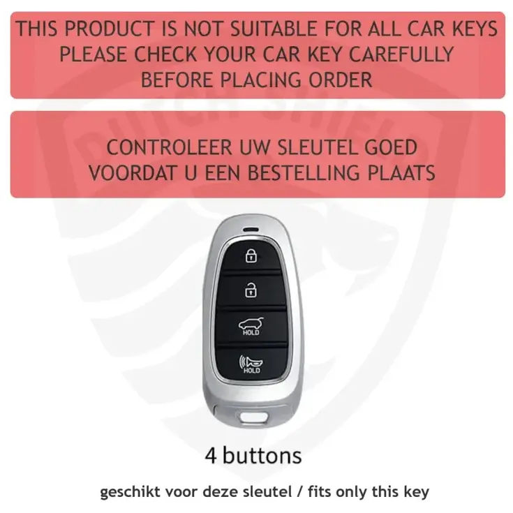 TPU Sleutelhoesje voor Hyundai zwart E4