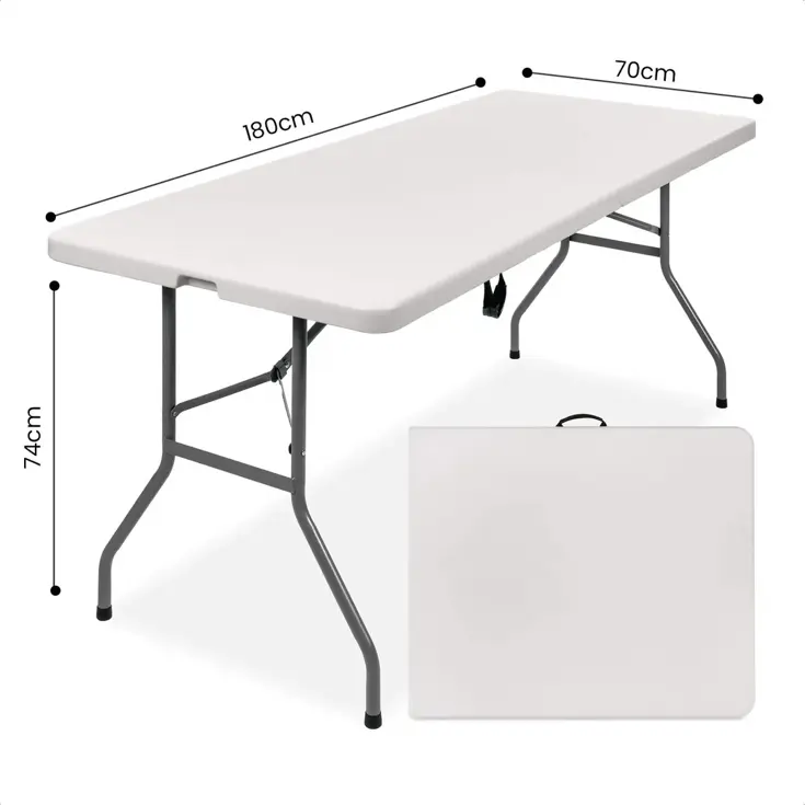Goliving Inklapbare Tafel – 180 x70x74cm