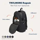 TRVLMORE Rugtas - 25L - 15,6 Inch