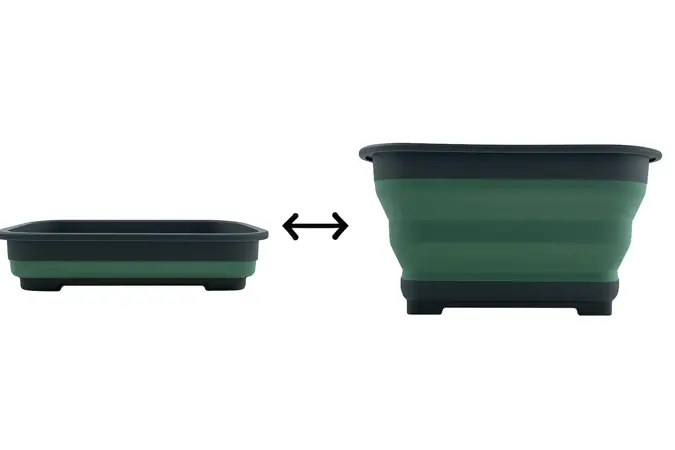 Afwasbak - 8L Groen - Opvouwbaar - Hem