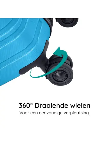Reiskoffer L ABS 95L met TSA-slot en 360° wielen