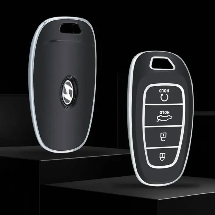 TPU Sleutelhoesje voor Hyundai zwart E4