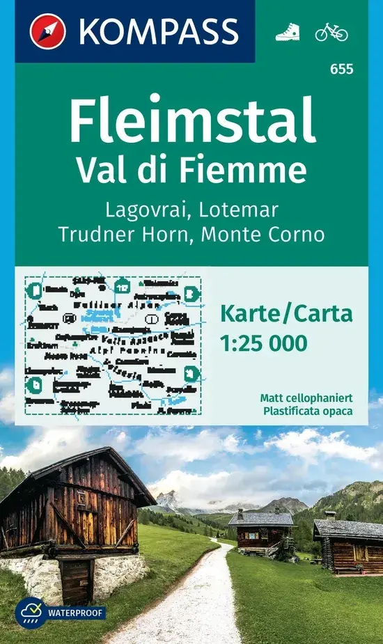 Wandelkaart WK655 Fleimstal Val di Fiemme