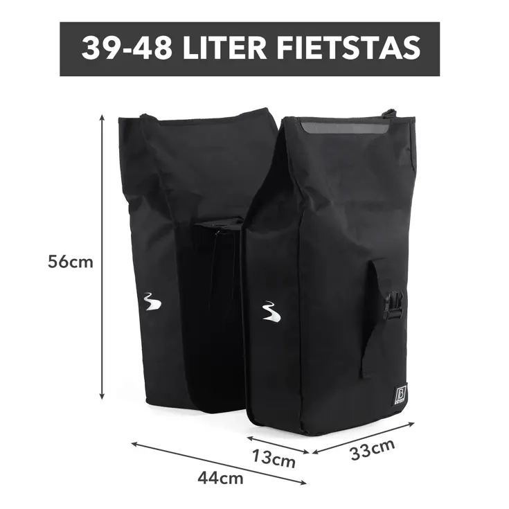 Fietstas Rolltop - Dubbel - Waterdicht