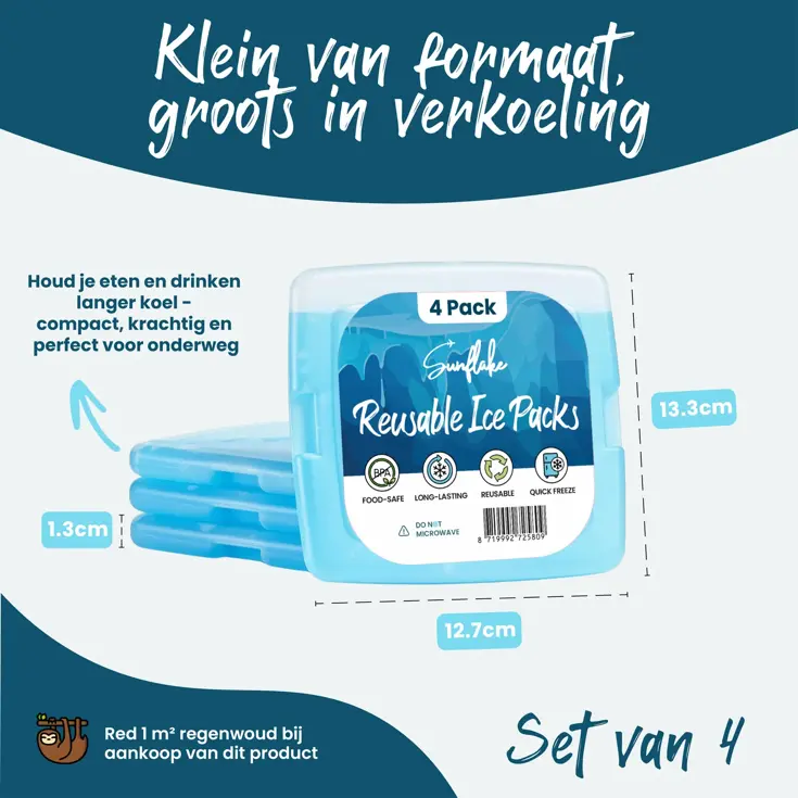 Mini koelelementen 4 stuks - Compact