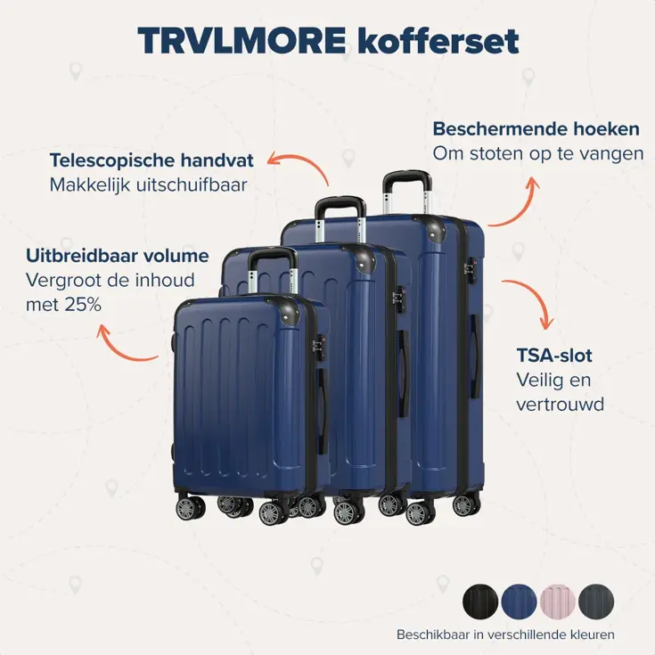 Kofferset – 3 Delig – 45L