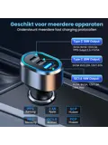 68W Autolader 2x USB-C 1x USB-A Snellader