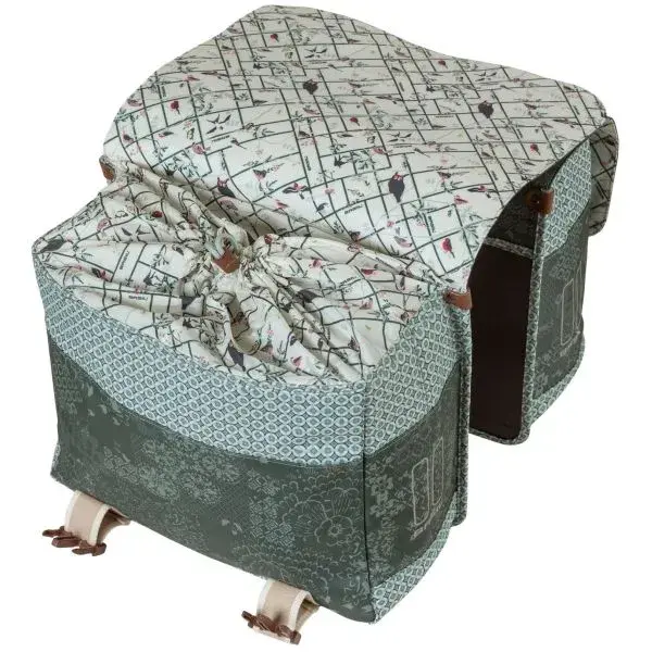 Basil fietstas dubbel Boheme forest green 35L