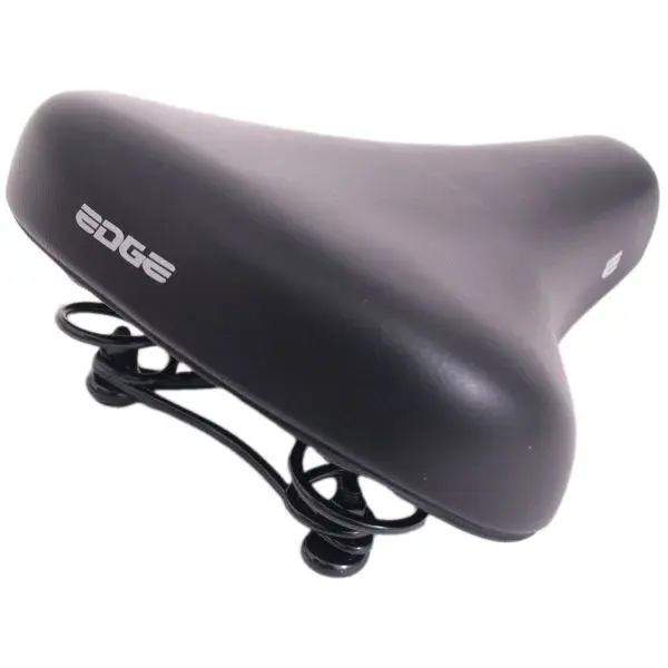 Edge Fietszadel Stad Retro - Zwart