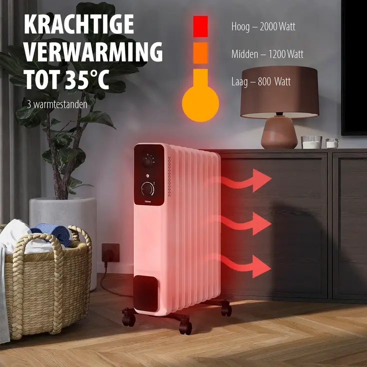 Olieradiator - Elektrische Kachel - 2000W