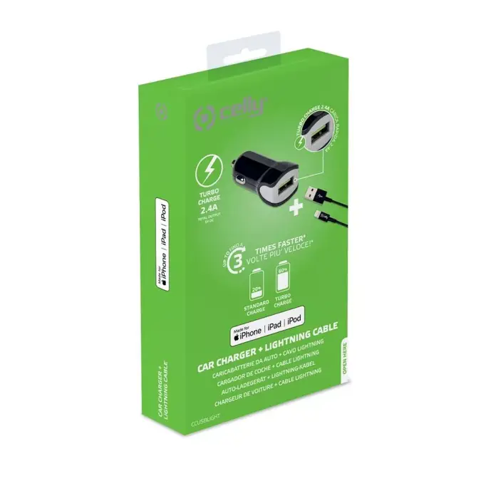 Autolader MFI USB 2.4A - Celly