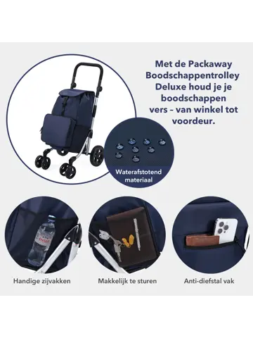 Boodschappentrolley deluxe – 60 liter